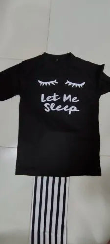 Black LET ME SLEEP DESIGN Nightwear