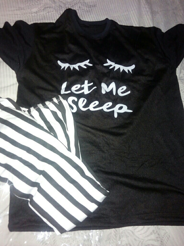 Black LET ME SLEEP DESIGN Nightwear