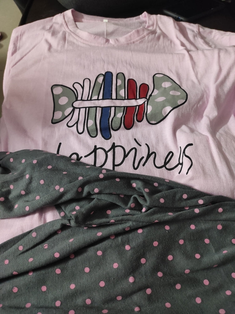 Pink Happiness 2 PC Nightwear Nightdress