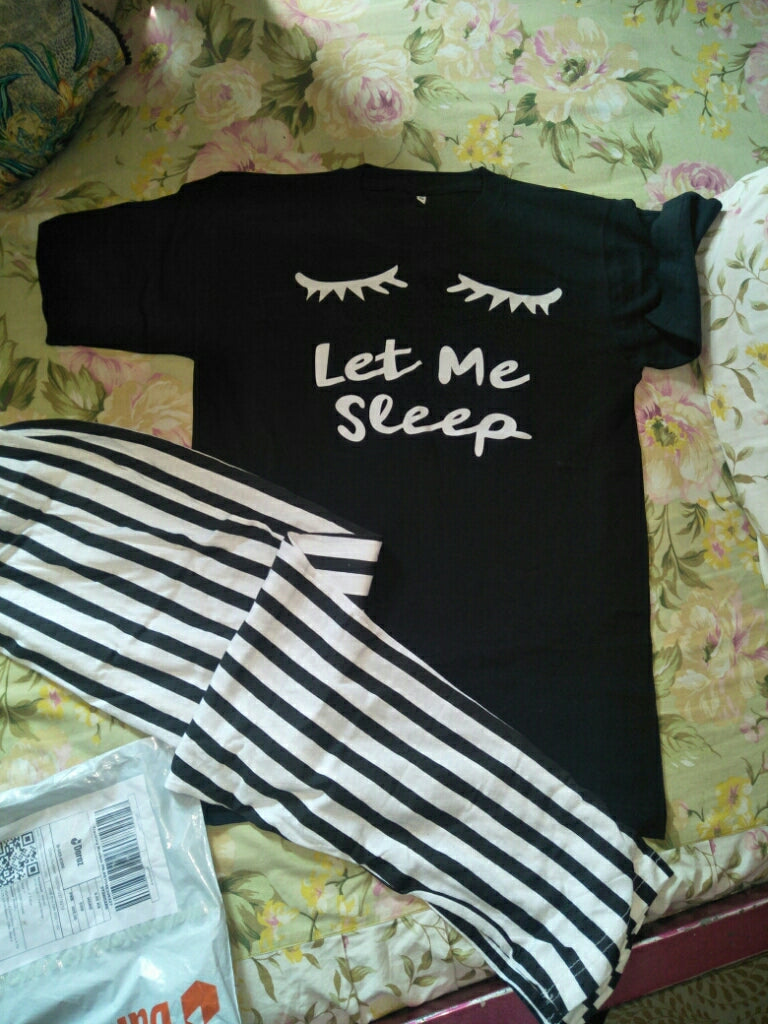 Black LET ME SLEEP DESIGN Nightwear