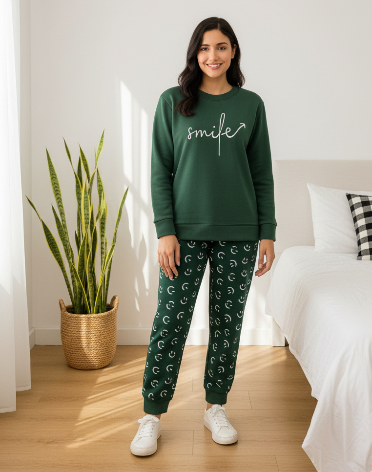 Winter Happy Mood Co-Ord Set Night Suit