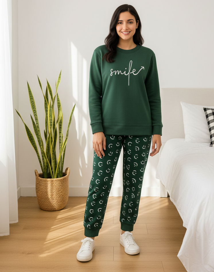 Winter Happy Mood Co-Ord Set Night Suit