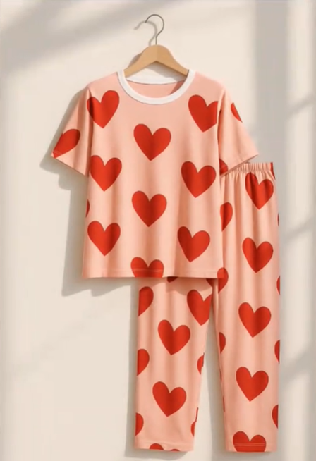 Pink Dilbar 2 PC Night dress Nightwear