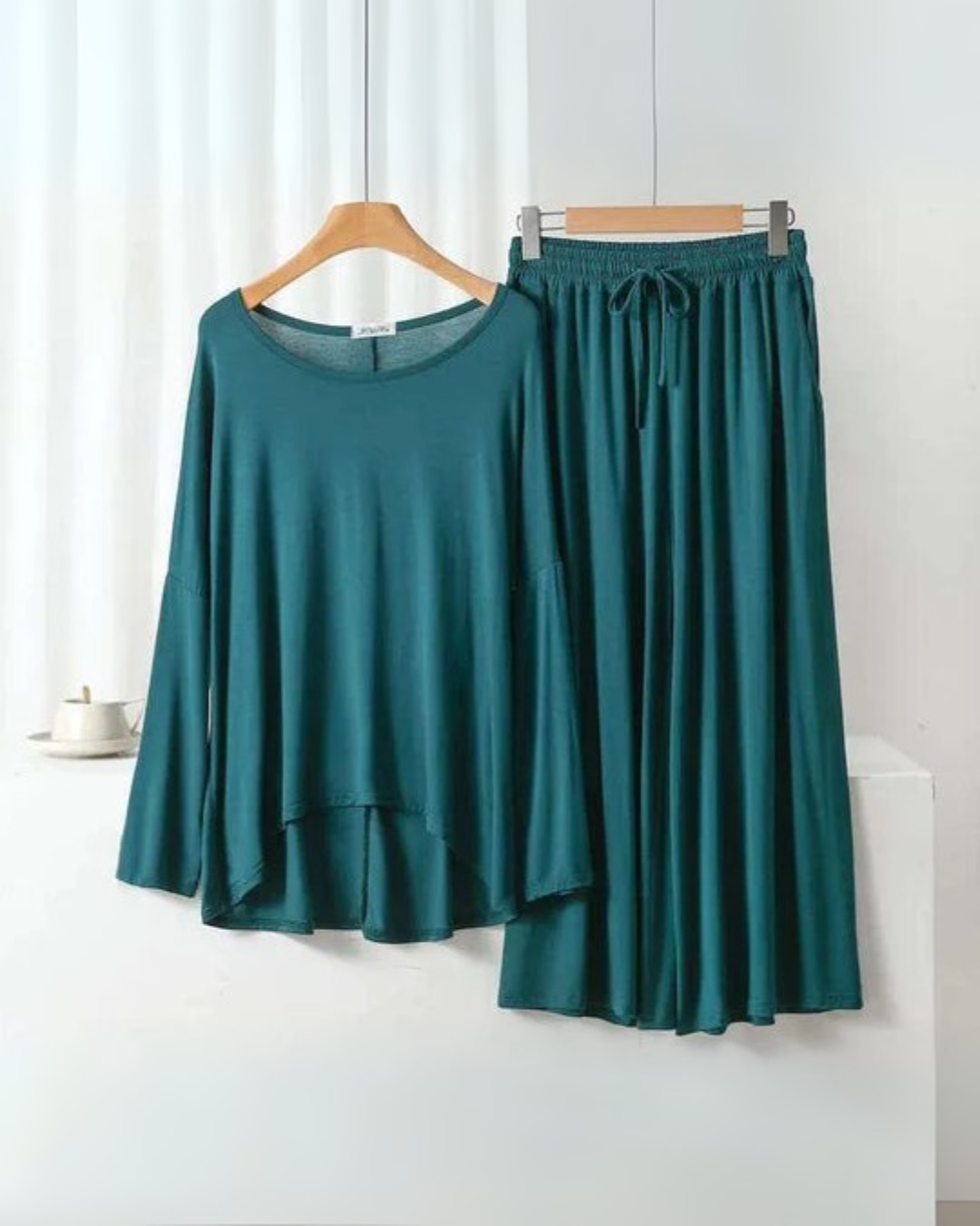 Persian Blue Women Night Suit Palazzo PJ Set