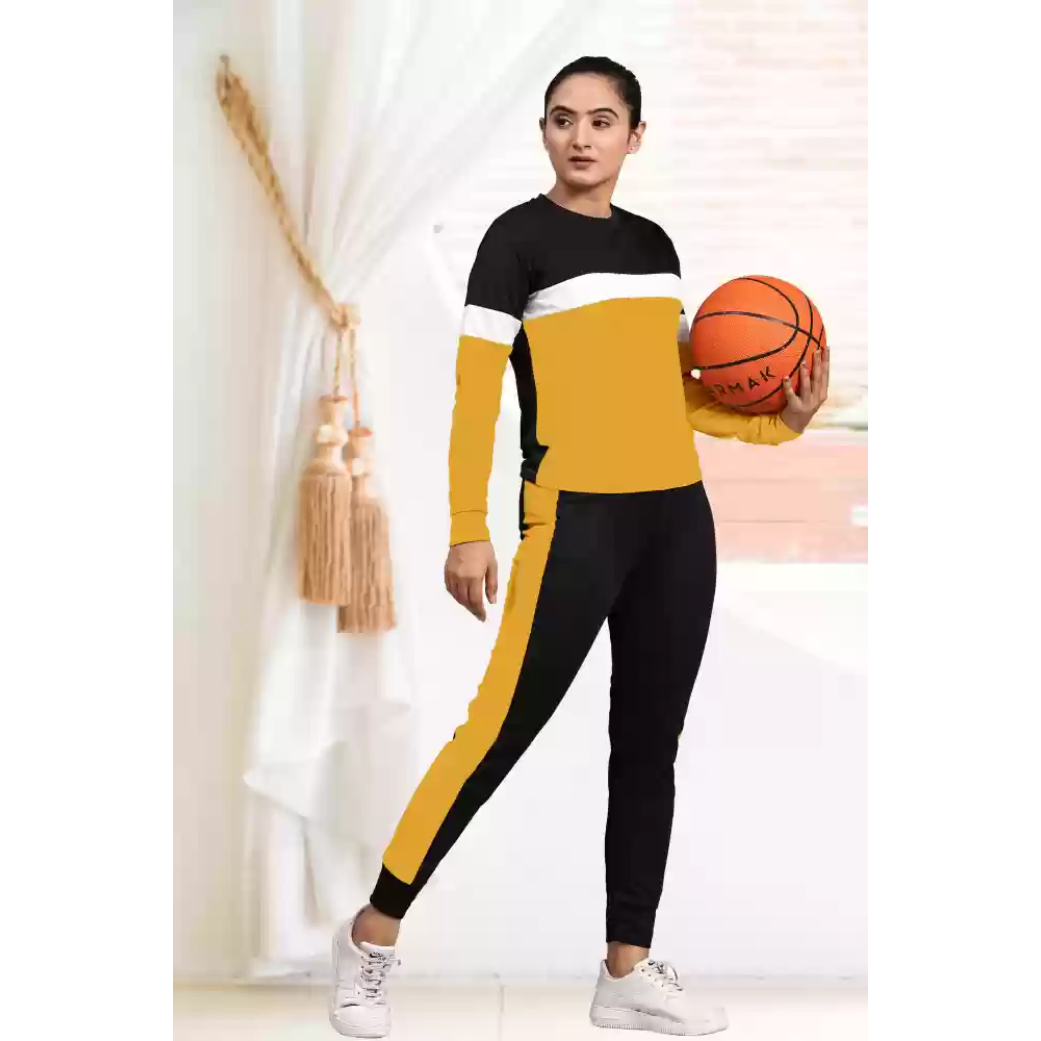 Yellow Black 2 PC Tracksuit
