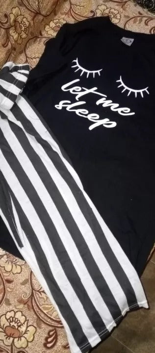 Black LET ME SLEEP DESIGN Nightwear