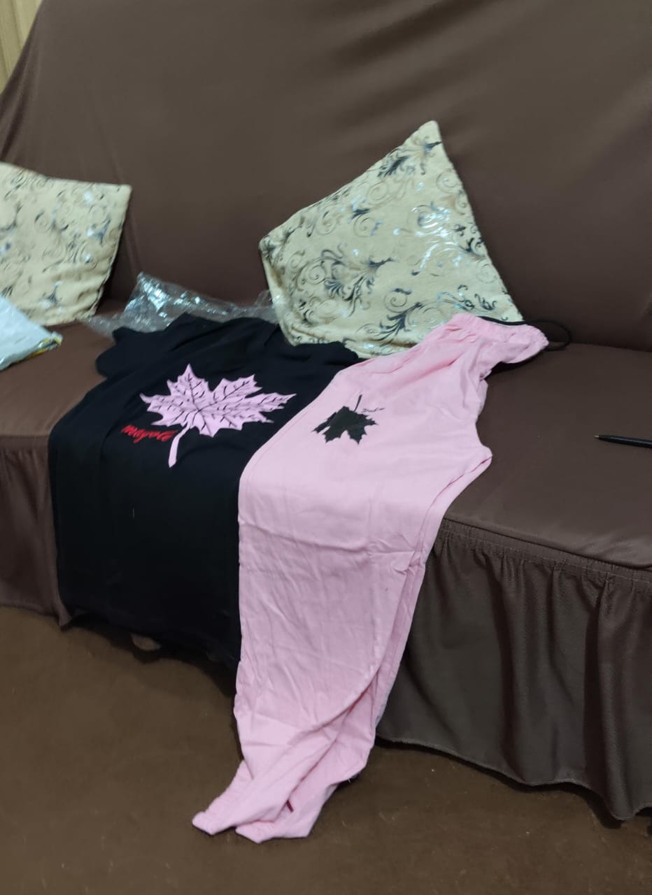 Maple Leaf 2 PC Nightwear Nightdress