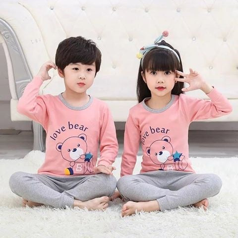 PINK LOVE BEAR Kid's Nightwear